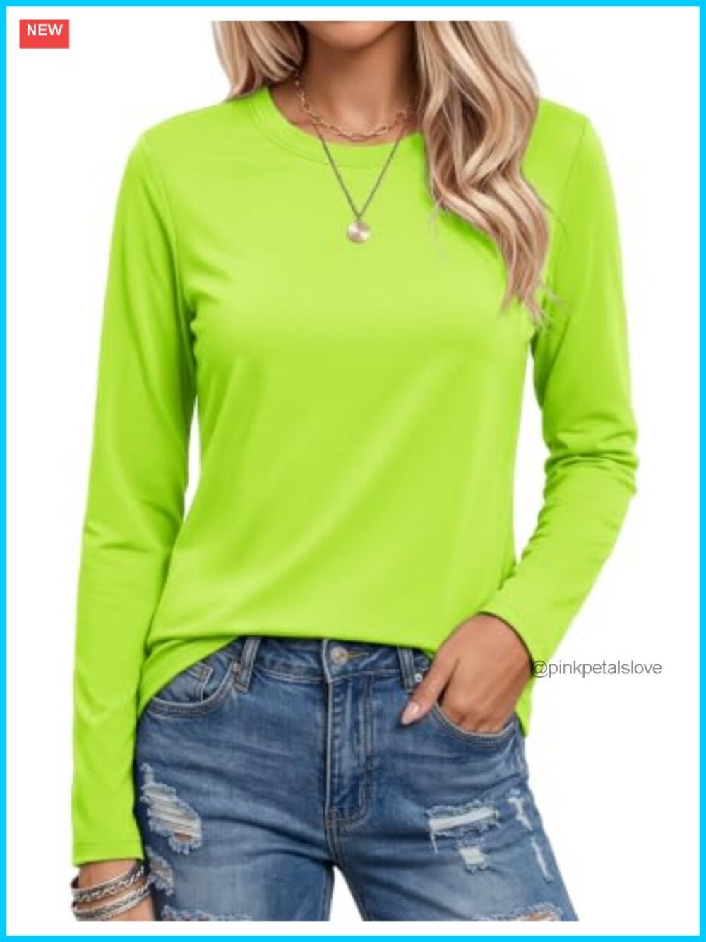 Women's Long Sleeve Cotton Crew Neck T-Shirt Casual Basic Tee